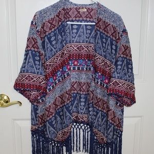 Blue and Red Kimono
